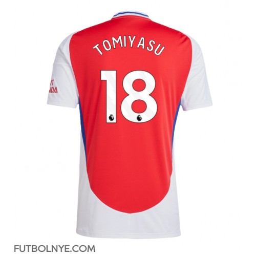 Camiseta Arsenal Takehiro Tomiyasu #18 Primera Equipación 2024-25 manga corta